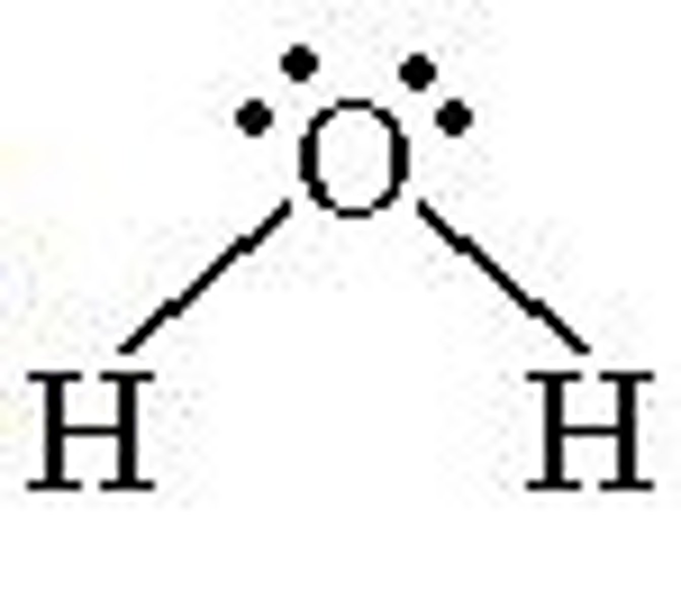 <p>Molecular Geometry: Bent or Angular (H2O)</p><p>much less than 109.5 degrees, polar</p>