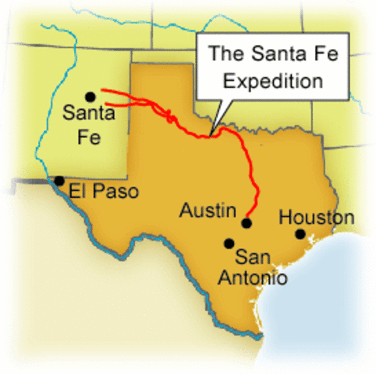 <p>A failed attempt by the president of Texas to increase trade with New Mexico.</p>