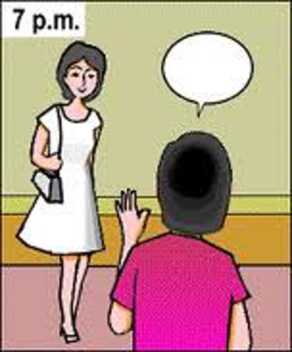 <p>Boa noite (ao chegar)</p>