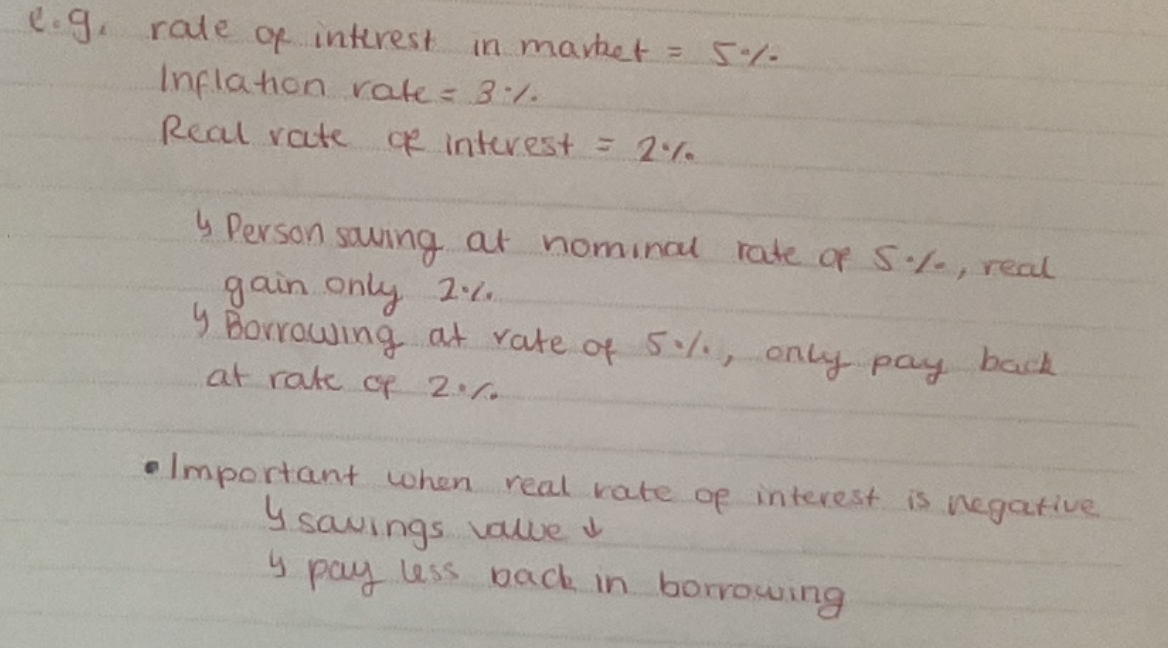 <p>= nominal rate of interest - inflation rate </p><p></p>