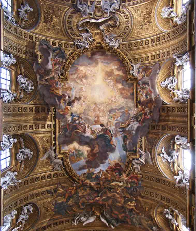 <p>giovanni gaulli, ceiling fresco</p>