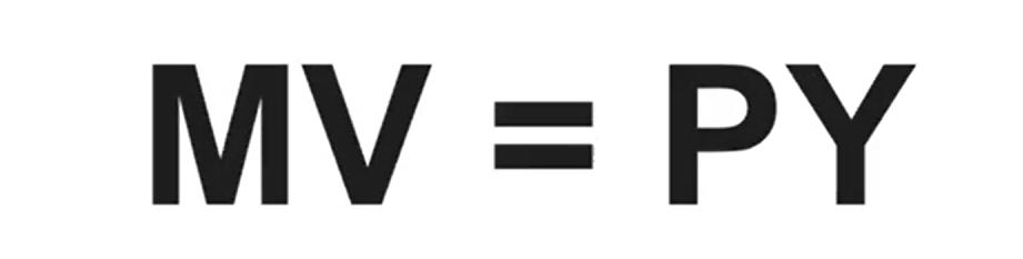 <ul><li><p>M = Money Supply</p></li><li><p>V = Velocity of Money</p></li><li><p>P = Price Level</p></li><li><p>Y = Real Output</p><ul><li><p>P x Y = Nominal GDP</p></li></ul></li></ul><p></p>
