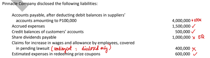 <p>What total amount should be reported as current liabilities?</p><p>a. P6,700,000</p><p>b. P6,600,000</p><p>c. P7,100,000</p><p>d. P7,700,000</p>