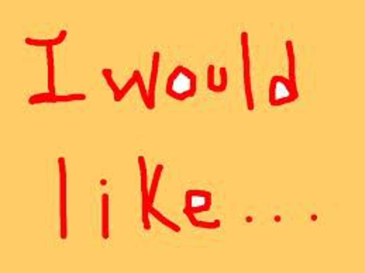 <p>I would like...</p>