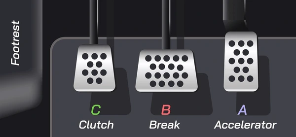 <p><span>the </span>pedal<span> (= a part that you push with your foot) in a </span>vehicle<span> that makes it go </span>faster</p>