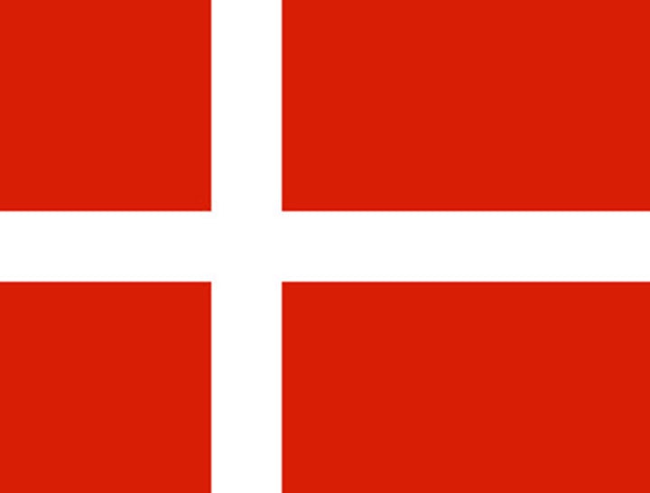 <p>Legend of origin: fell from the sky during a battle and miraculously led to a victory.</p><p>Elongated Nordic cross = Christianity, reflects its use as a maritime flag in the 18th century.</p><p>Oldest continuously used national flag, since 1625.</p>