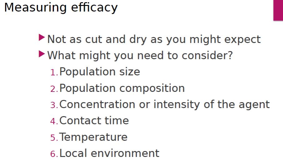 <p>Measuring efficacy</p>