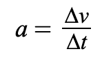 equation for change in acceleration