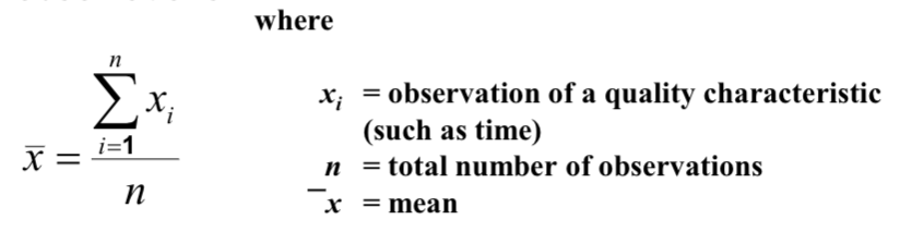 <p>sum of observations divided by the total number of observations</p>