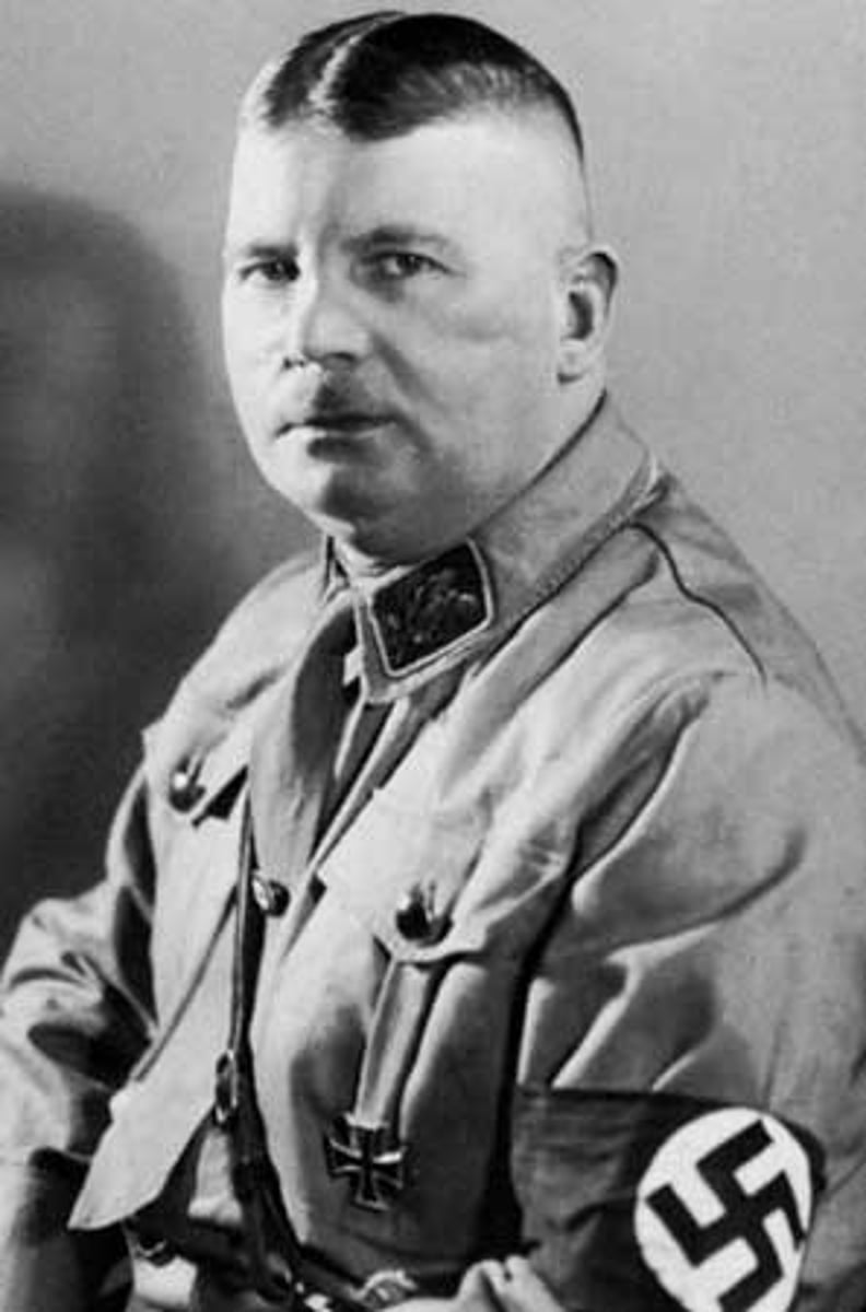 <p>Head of the SA</p><p>- Long term Nazi</p><p>- Critical in the use of terror to bring the Nazis into power</p><p>- Wanted a second revolution to make the SA in charge of the military</p><p>- Hitler came to see him as a threat</p><p>- Assassinated in the Night of the Long Knives</p>