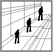 <p>a monocular cue for perceiving depth; objects higher in our field of vision are perceived as farther away</p>