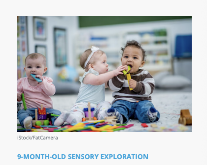 <p>object performance develops:</p><ul><li><p>reaching, inspecting, holding, putting objects in the mouth, and dropping objects becomes a part of sensory exploration</p></li><li><p>infant learns to manipulate the environment around them by using objects for a purpose.</p></li></ul><p class="p1">Infants will begin to play games such as peek-a-boo</p><p>stranger and separation anxiety develop</p><p>first words at 11 months</p>