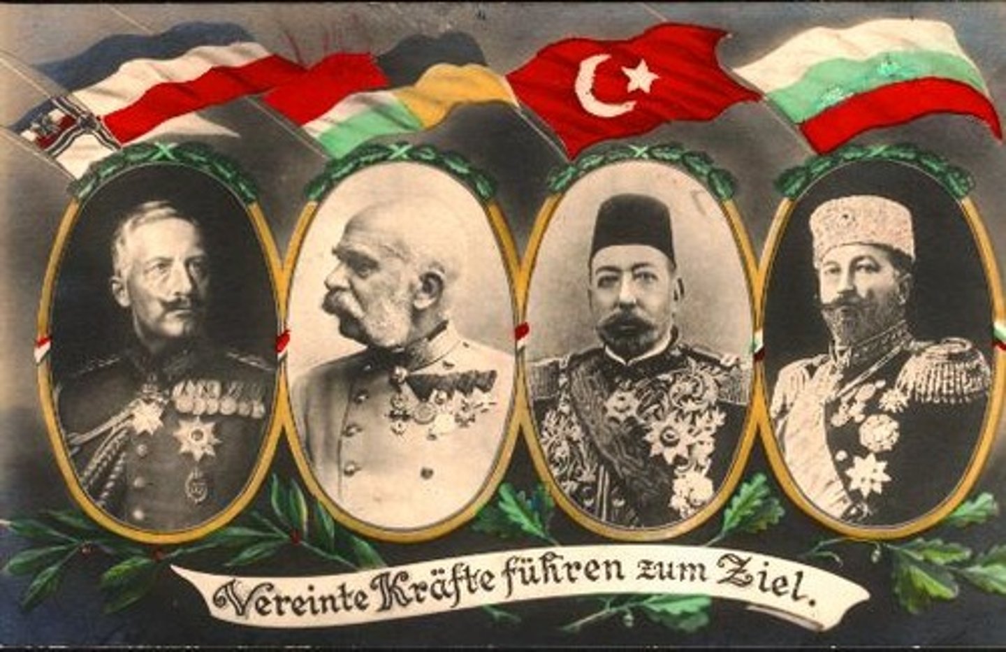 <p>Germany and Austria-Hungary, later joined by Turkey and Bulgaria, made up this alliance against the Allies in World War I.</p>