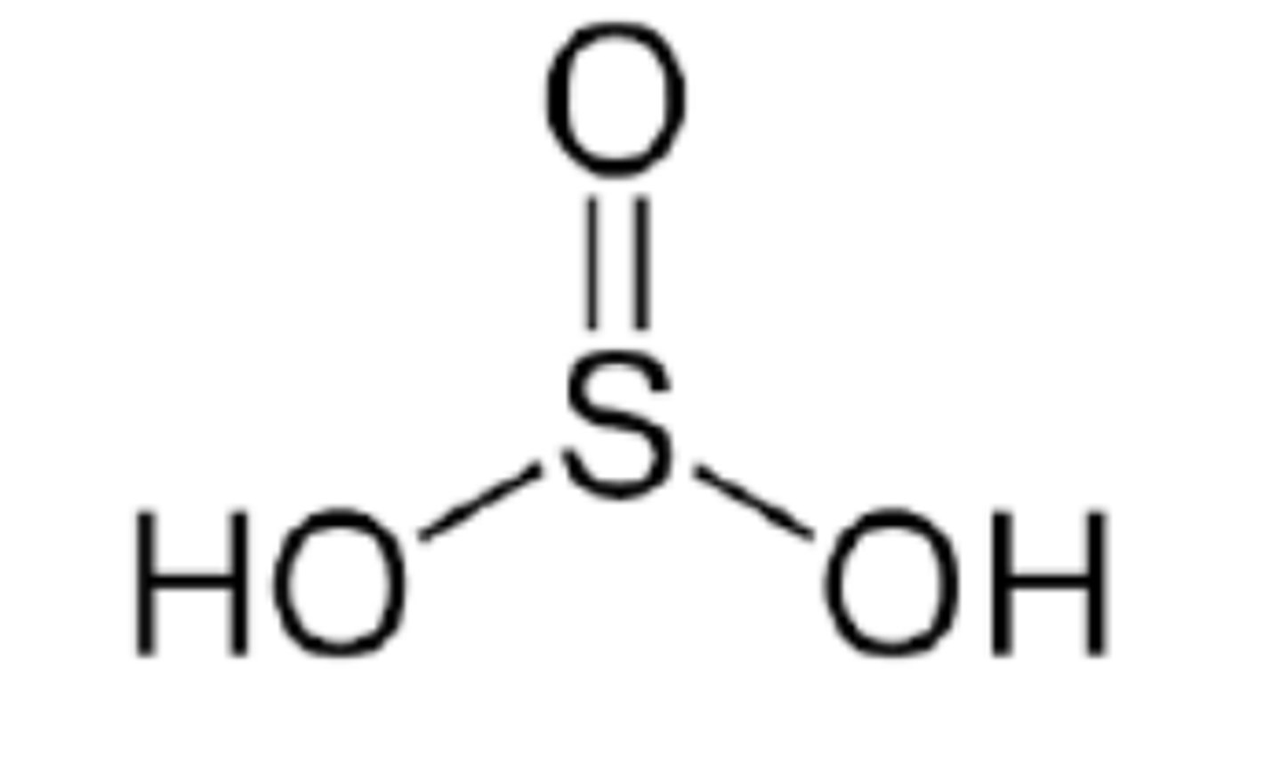 <p>Zwaveligzuur/Waterstofsulfiet</p>