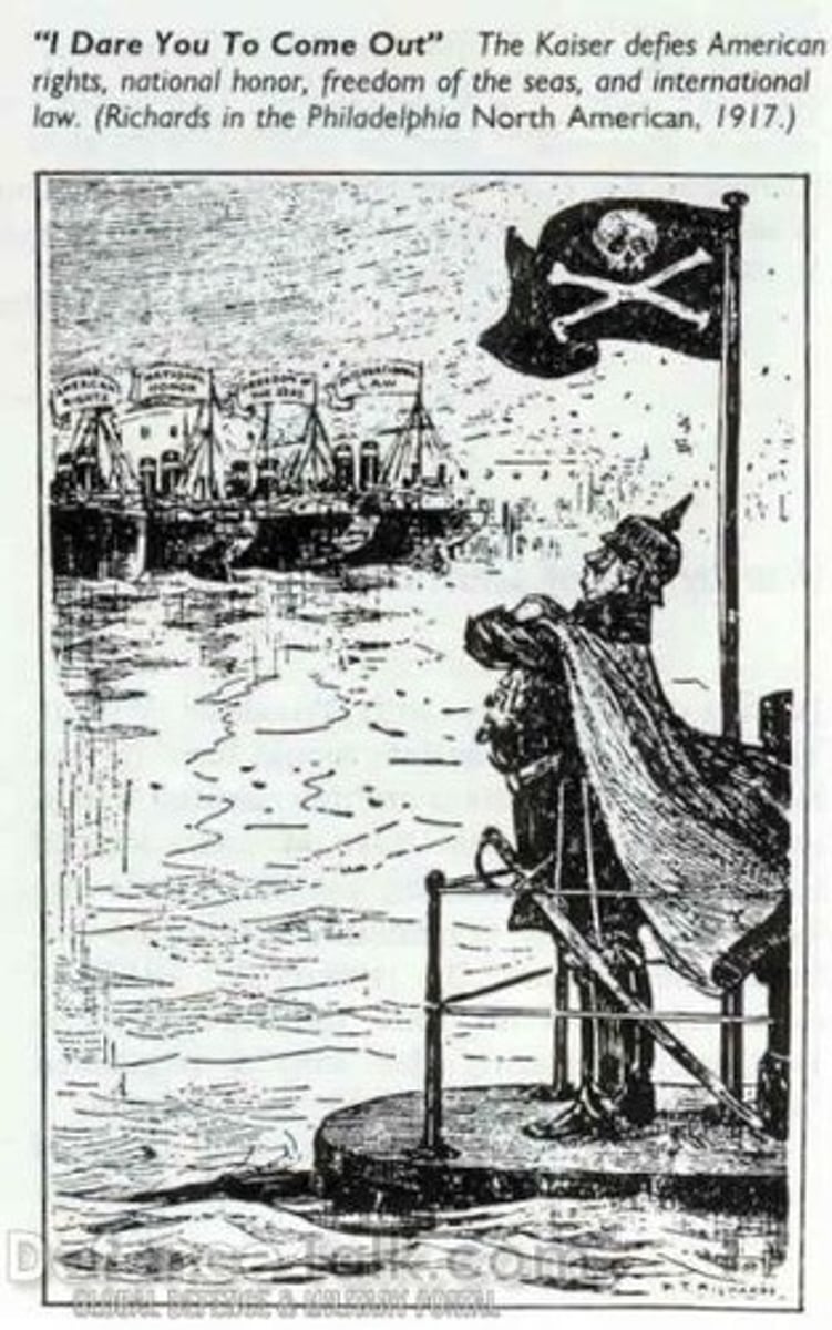 <p>German pledge to warn neutral ships and passenger vessels before attacking</p>