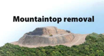 <p>removing mountaintop with explosives</p>