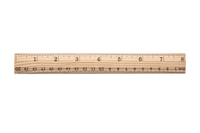 <p>a straight tool used to measure length or draw straight lines, often marked with units of measurement. </p>