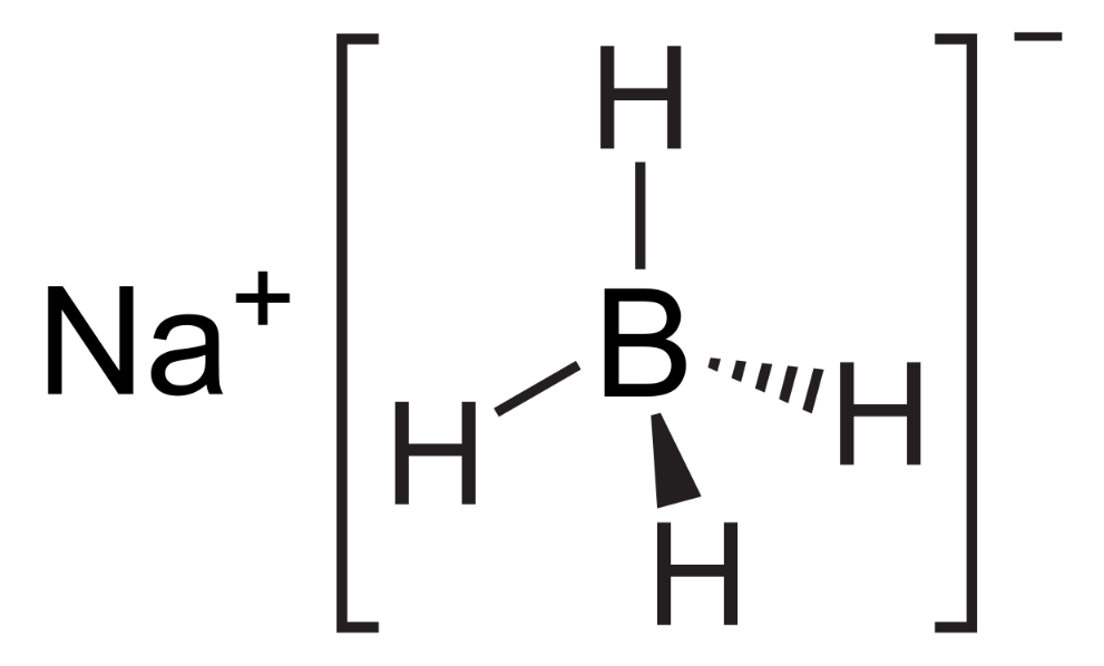 <p><strong>sodium borohydride</strong></p><p></p><p>also sodium tetrahydridoborate (III)</p>