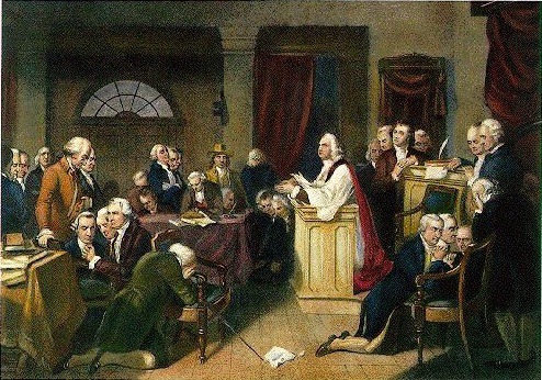 <p>September 1774, delegates from twelve colonies sent representatives to Philadelphia to discuss a response to the Intolerable Acts</p>