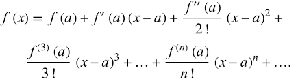 <p>If a function has derivatives at all orders of x = c, then the series is called the Taylor series for f at c.  </p>
