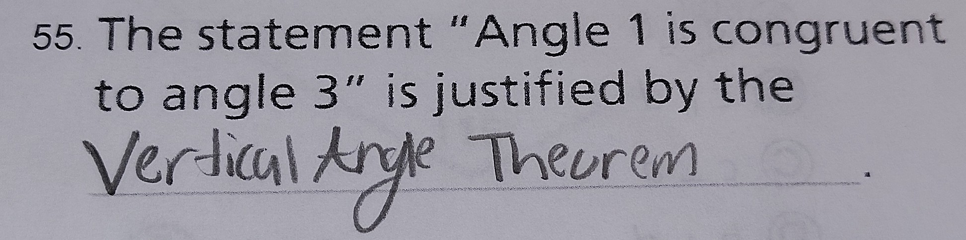<p>Vertical Angle Theorem</p>