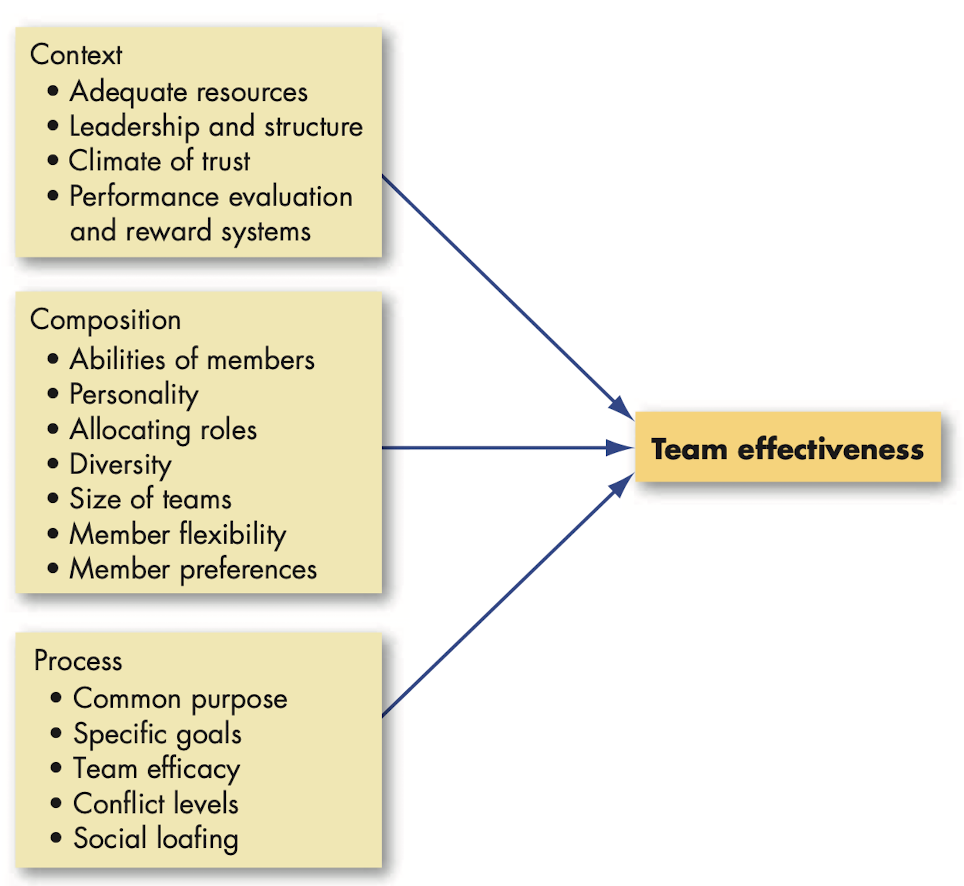 Team effectiveness model