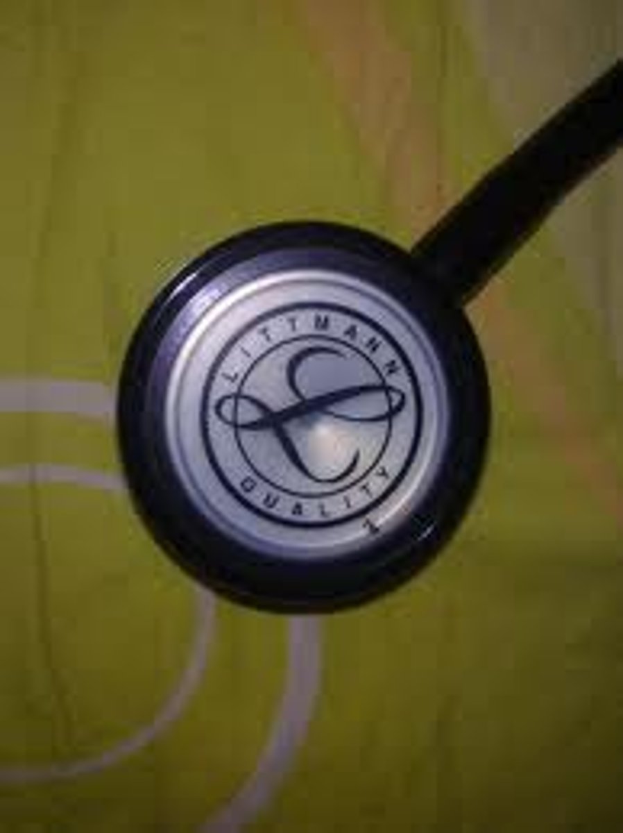 <p>flat endpiece of the stethoscope used for hearing relatively high-pitched sounds</p>