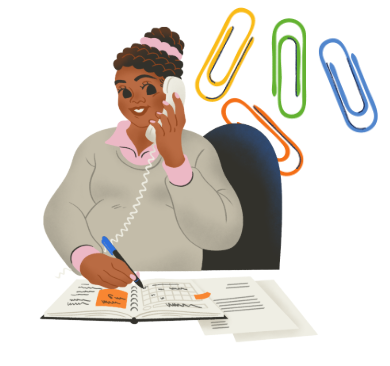 <p>un secretario/una secretaria</p>