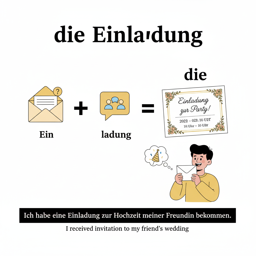 <p>ein(into) + ladung(space)</p>
