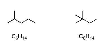 <p>Same molecular formula, different connectivity</p>