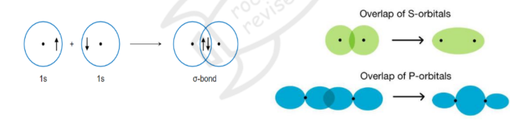 <ul><li><p>sigma bonds are covalent bonds</p></li><li><p>it involves the end-to-end overlapping of an atomic orbital from one atom to another end of an atomic orbital from another atom</p></li></ul><p></p>