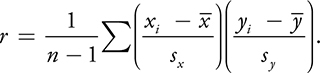 Correlation Coefficient "r"