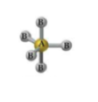 <p>Seesaw geometry with 90° and 120° angles.</p>