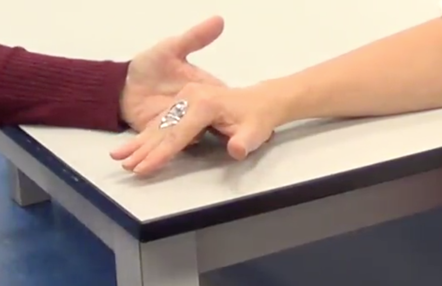 Flexion of the fingers