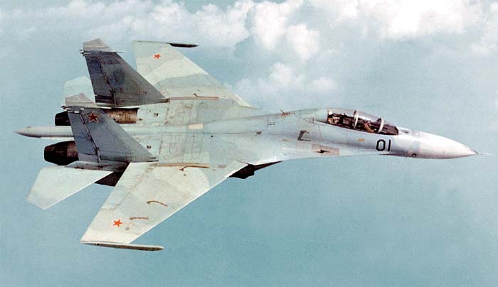 <p>FLANKER C (Standard), Su-27UB, (Tandem seat, Larger Canopy, No canards, Centre mounted IRST)</p>