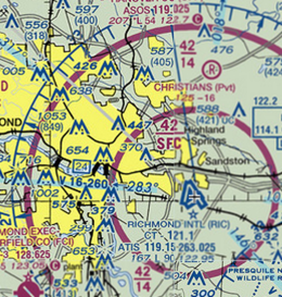 <p>The airspace with a solid magenta boundary is Class ____ Airspace</p>