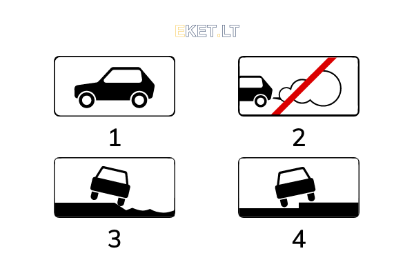 <p>Which road sign indicates how to park passenger cars and motorcycles without trailers?</p>