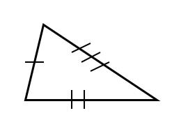 <p>No sides are congruent</p>