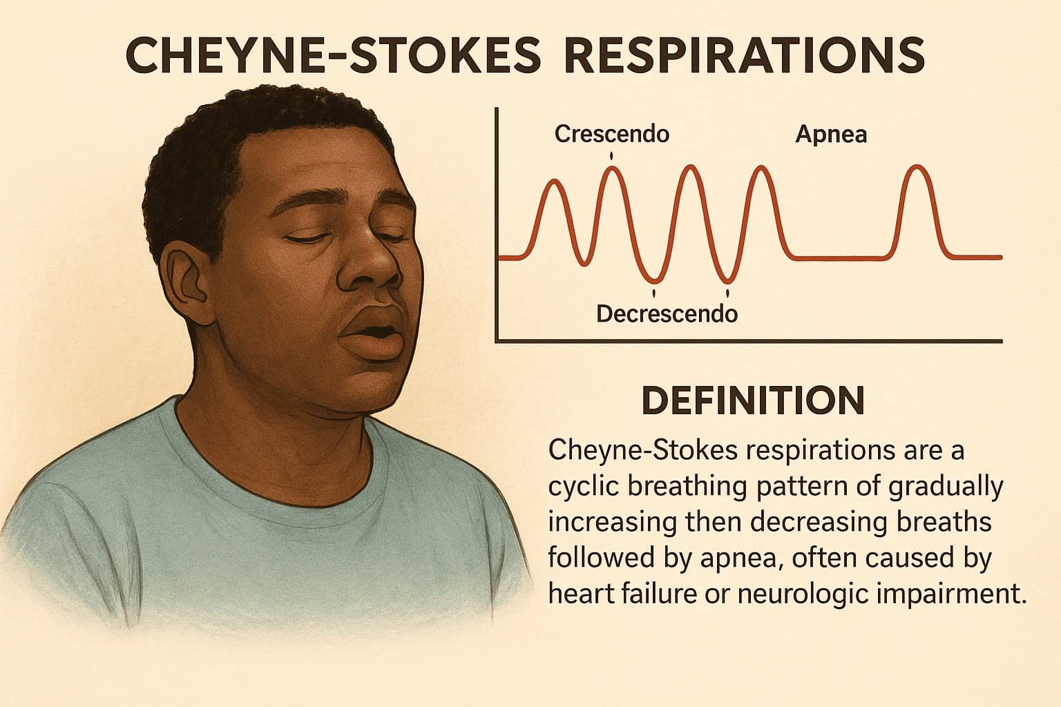 <p>hyperpnea alternating with apnea</p>