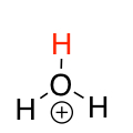 <p>Protonated water (hydronium) (H3O+)</p>
