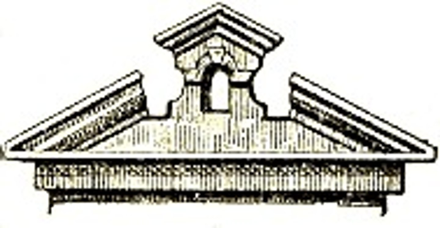 <p>A type of baroque pediment</p>