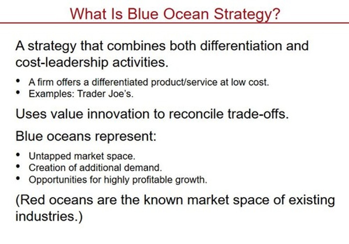 <p>Increase value, decrease cost.</p>