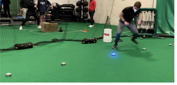 <p>When performing agility training with a series of simple reaction time laterally direction agility movements.</p>