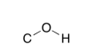<p>An oxygen bonded to a carbon and hydrogen (sigma bonds)</p>