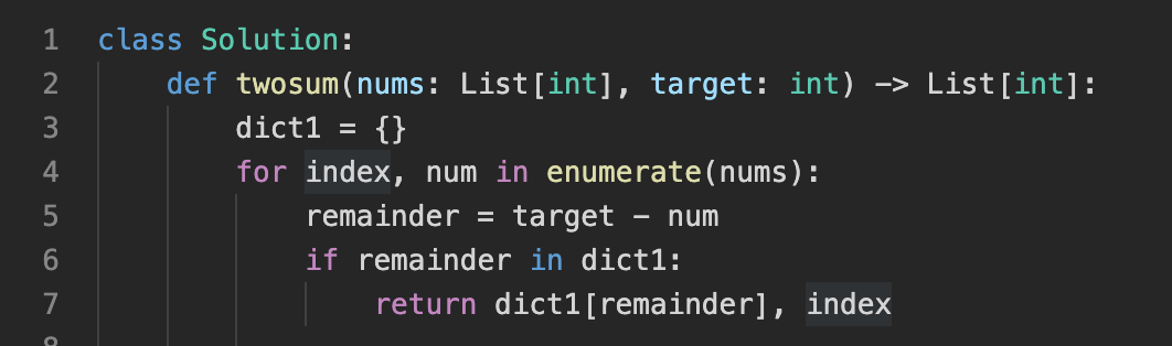 <p>This is the start of a type hint, which tell you and other programmers what data types to expect. A -> and the data type following it tells you the type of data this function returns.</p>