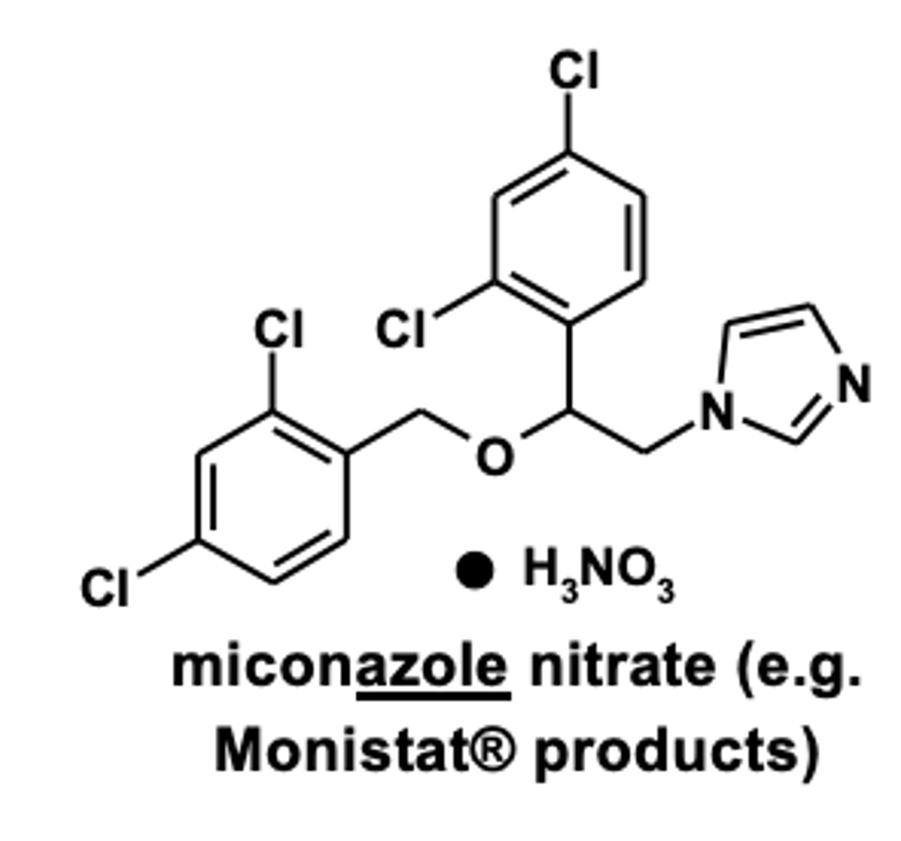 <p><strong>- Vaginal anti-infective agents </strong>(<strong>micon<span style="text-decoration:underline">azole</span> nitrate vaginal cream</strong> (Monistat 7®))</p><p><strong>- Topical hormone products for vaginal atrophy </strong>(<strong>progesterone vaginal gel </strong>(Crinone®))</p>