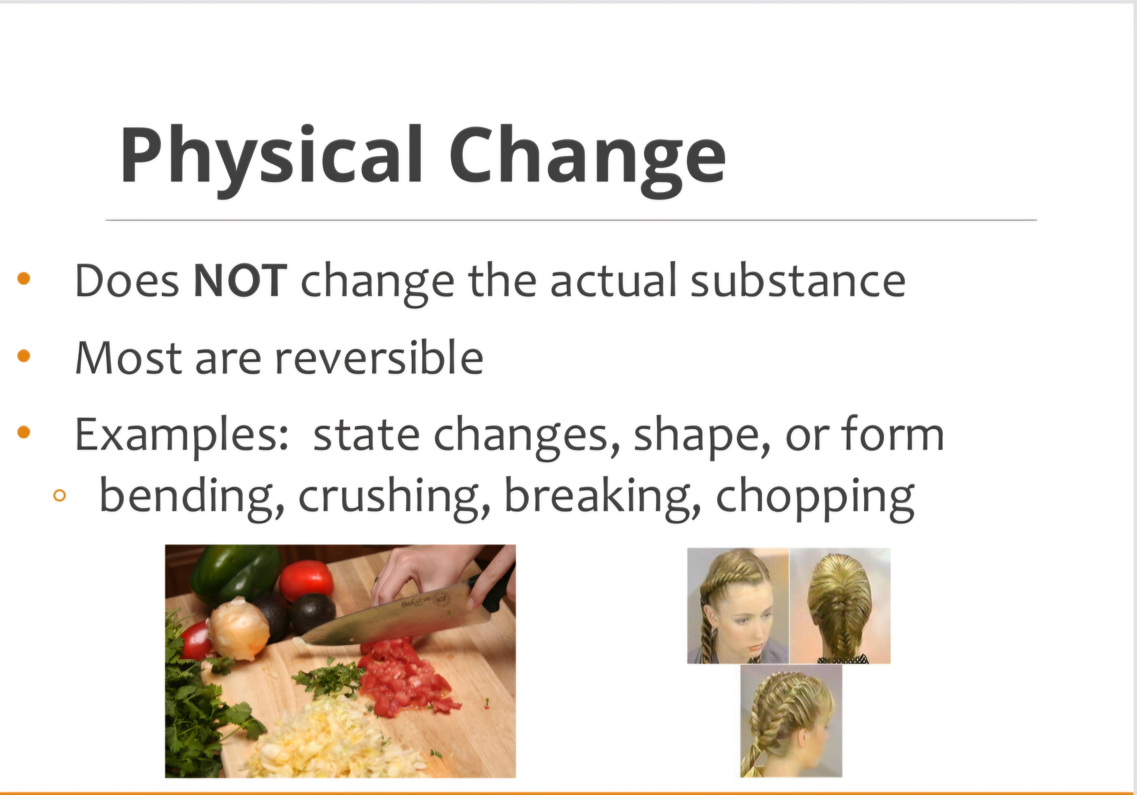 <p>Change in a substance form is a</p>