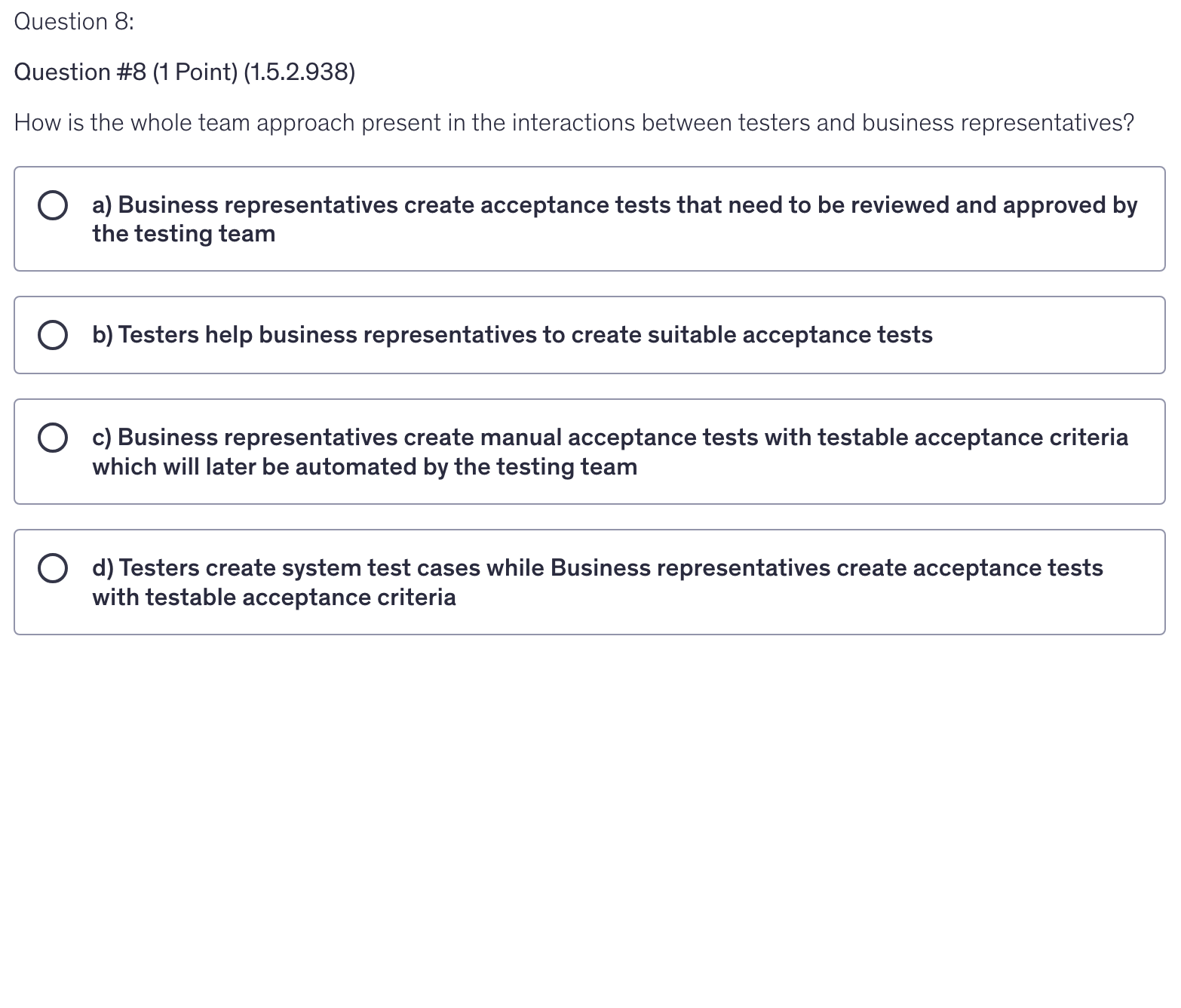 <p>How is the whole team approach present in the interactions between testers and business representatives?</p>