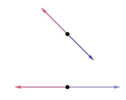 <p>Two rays that have the same endpoint and extend in opposite directions</p>