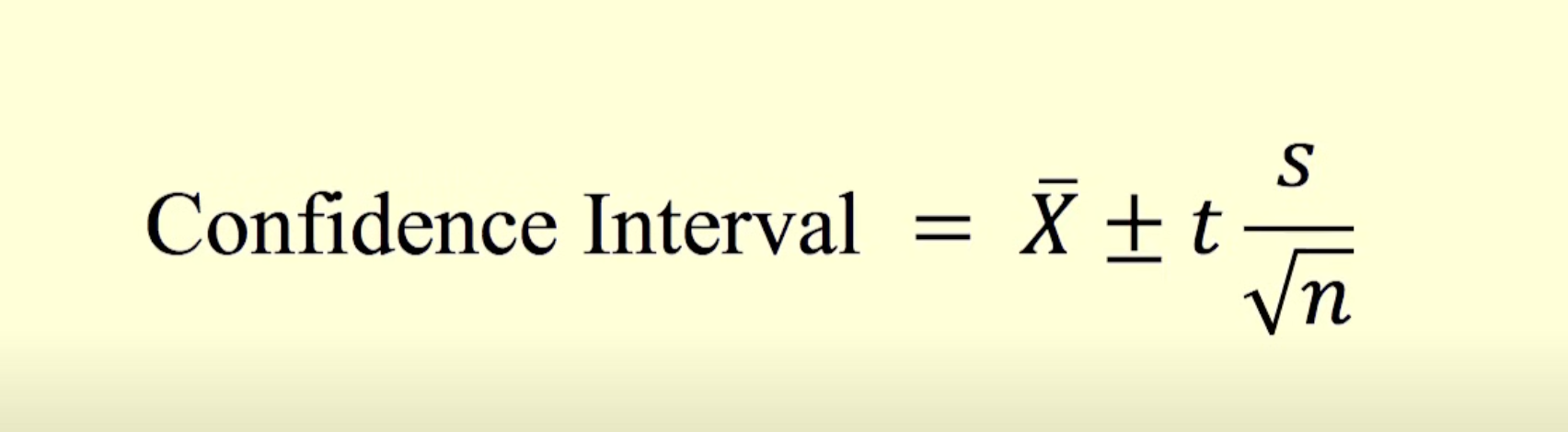 <p>range of values - to show uncertainties </p><p>the larger the sample size, the smaller the confidence interval </p><p>to calculate it need to know how variable means are need to know mean of means from sample </p><p>the value of t depends on sample size and chosen level of confidence </p><p>the bigger the t value is the bigger the confidence level is </p><p></p>